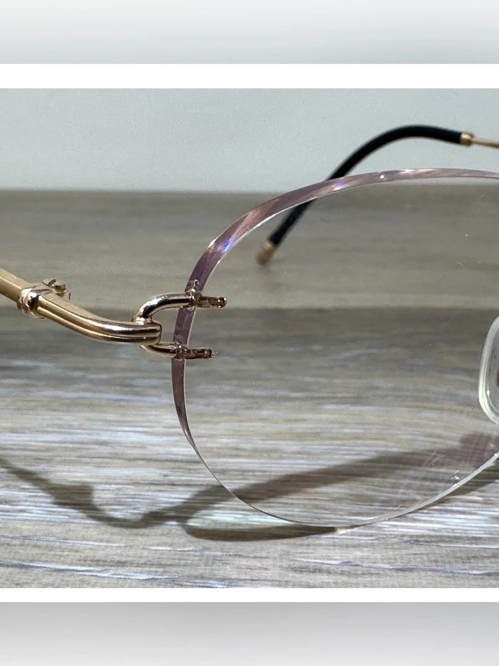 RARE Hoya Pinfeel Gold-Plated Titanium Eyeglass Frames Japan Flexible 16-135 Vtg